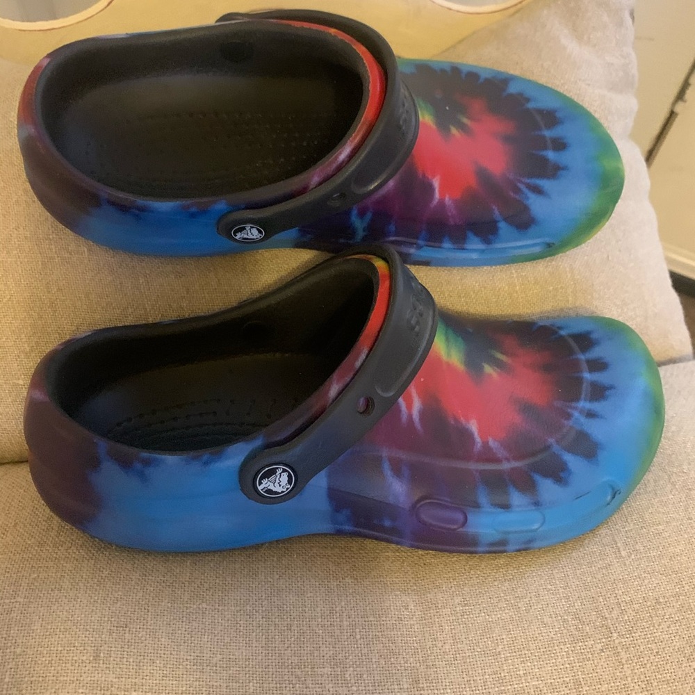 Crocs no hole tie dye m8 w10